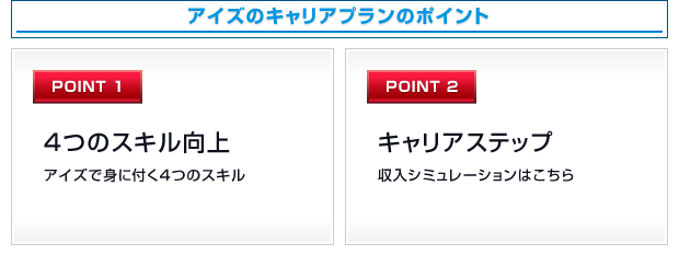 アイズのキャリアプランのポイント