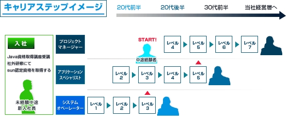 キャリアステップの図